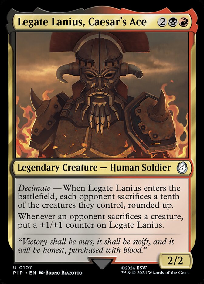 Legate Lanius, Caesar's Ace 107/326 (Universes Beyond: Fallout)  - Foil