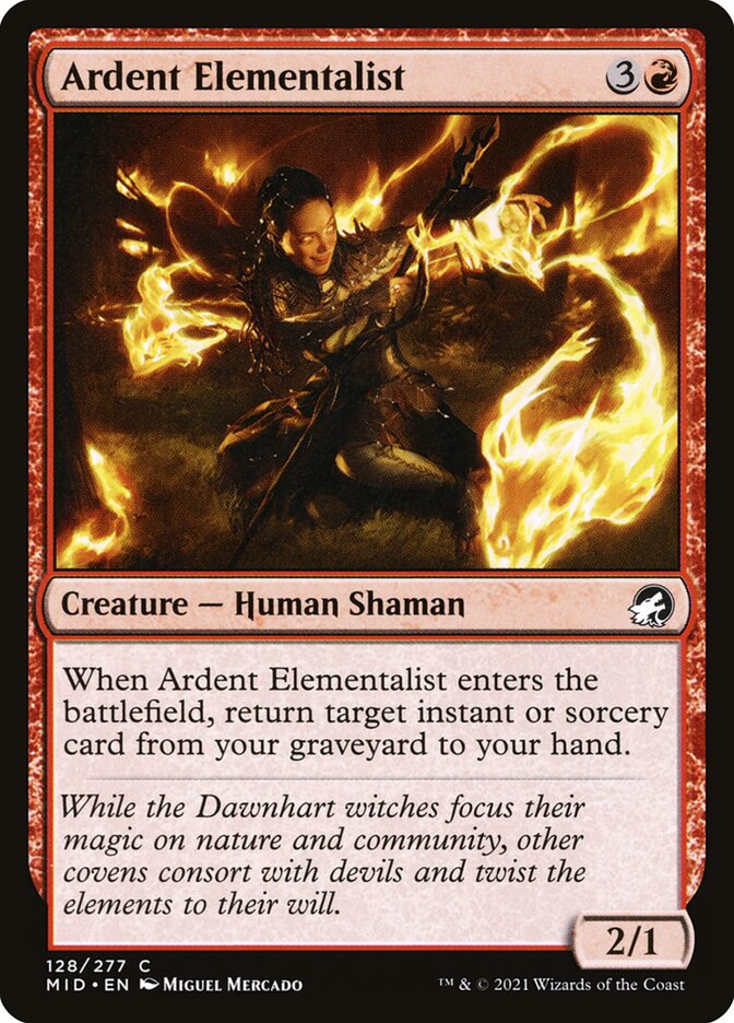 Ardent Elementalist 128 (Innistrad: Midnight Hunt) 