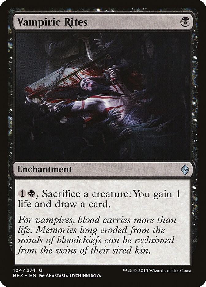 Vampiric Rites 124 (Battle for Zendikar)  - Foil