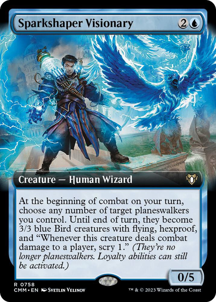 Sparkshaper Visionary 758/451 (Commander Masters)  - Extended Art