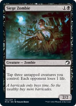 Siege Zombie 121/277 (Innistrad: Midnight Hunt)  - Foil