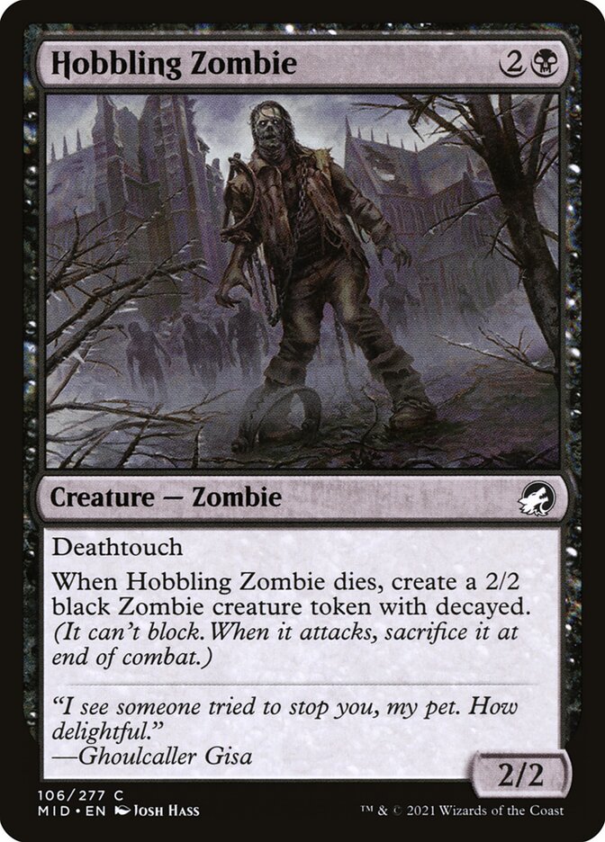 Hobbling Zombie 106/277 (Innistrad: Midnight Hunt)  - Foil