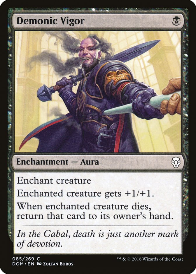 Demonic Vigor 85 (Dominaria) 