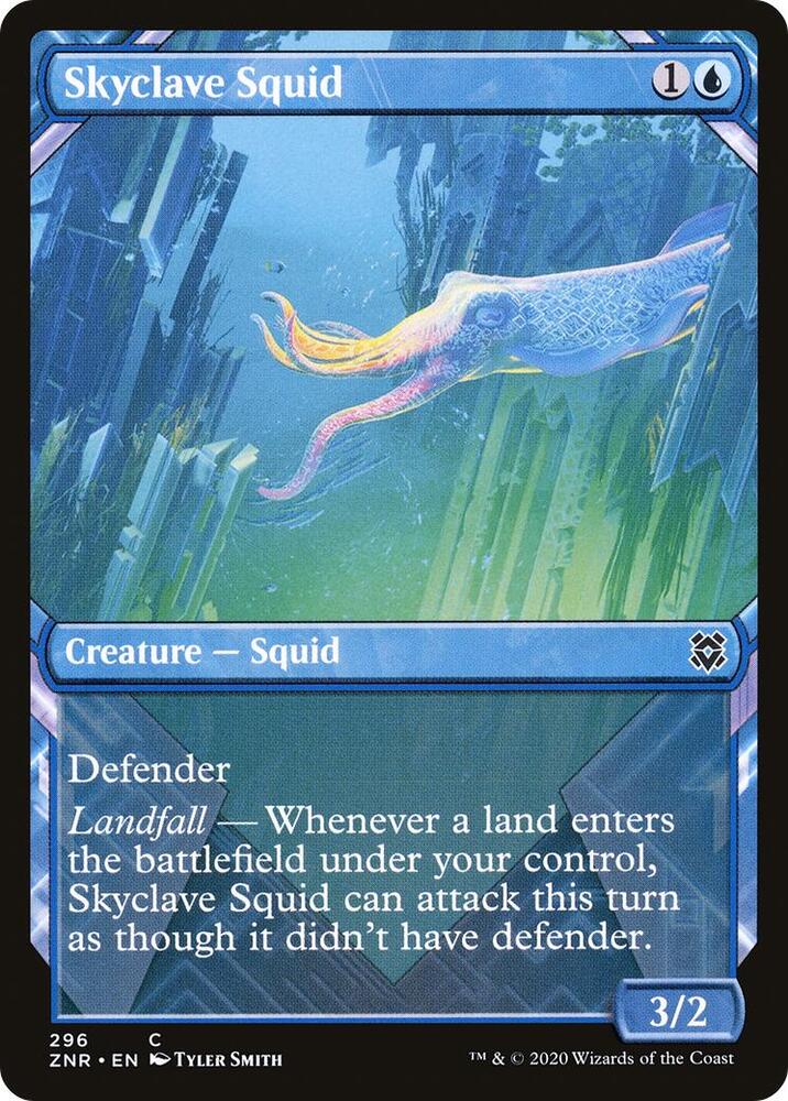 Skyclave Squid 296 (Zendikar Rising)  - Showcase Foil