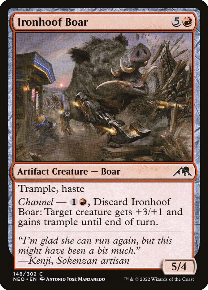 Ironhoof Boar 148/302 (Kamigawa: Neon Dynasty)  - Foil