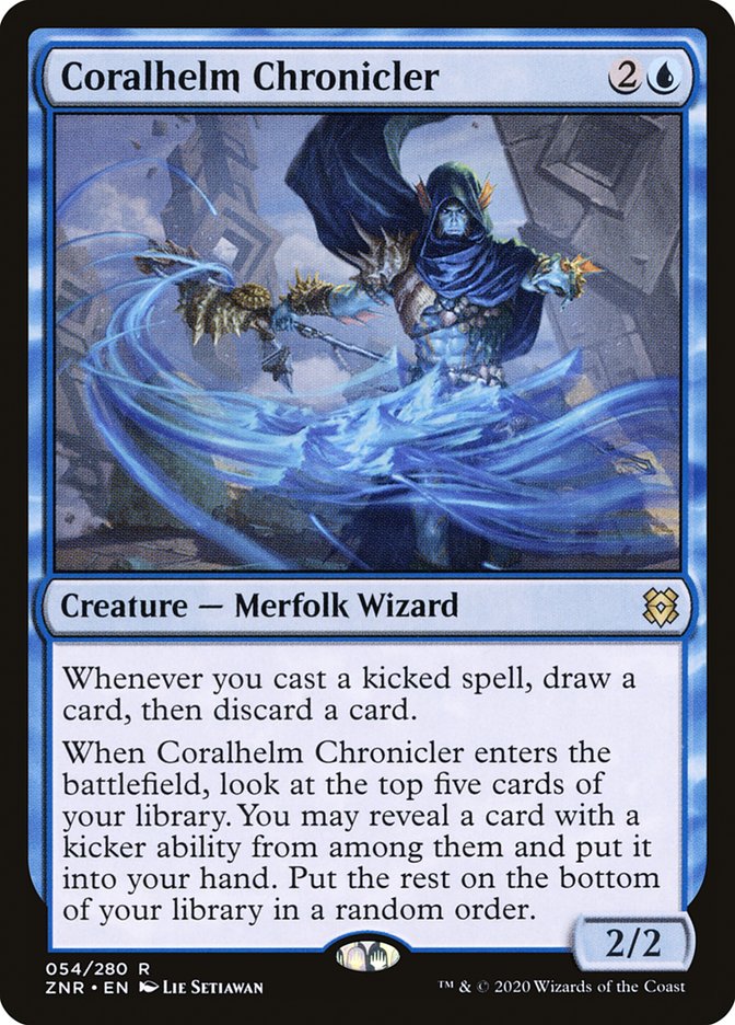 Coralhelm Chronicler 54/280 (Zendikar Rising)  - Foil