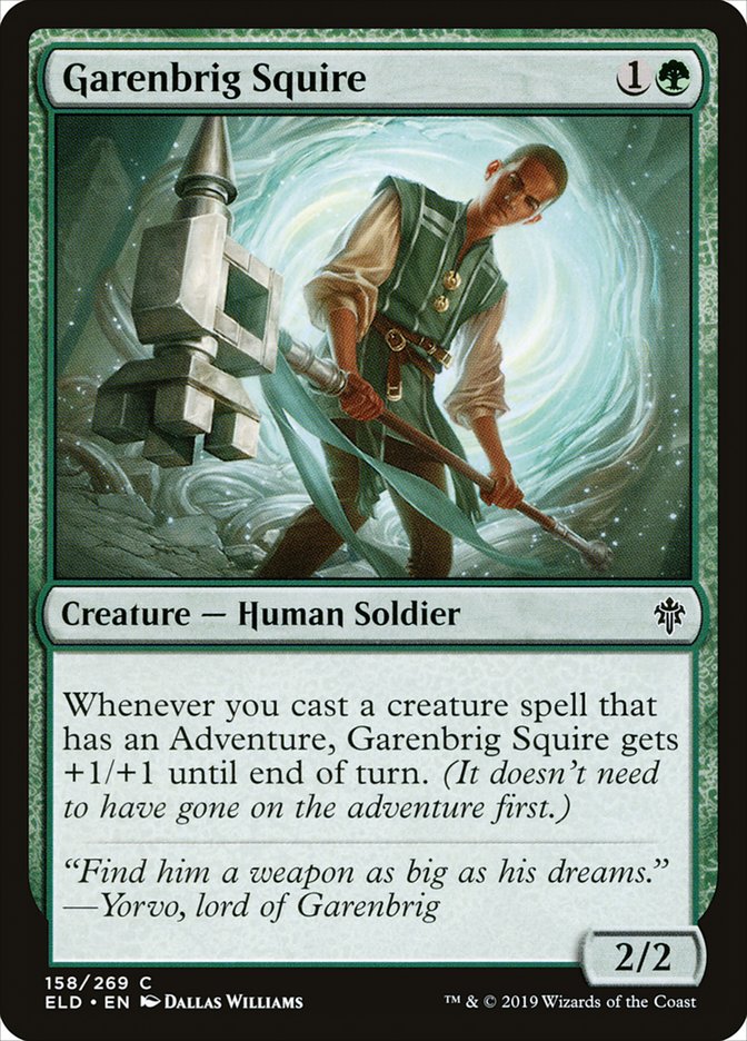 Garenbrig Squire 158 (Throne of Eldraine) 