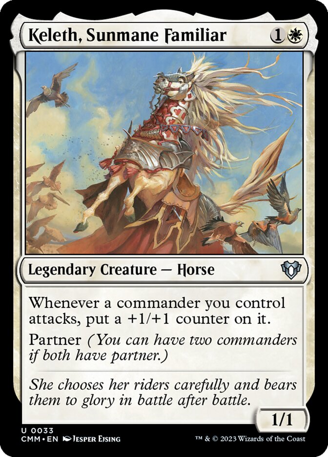 Keleth, Sunmane Familiar 33/451 (Commander Masters)  - Foil