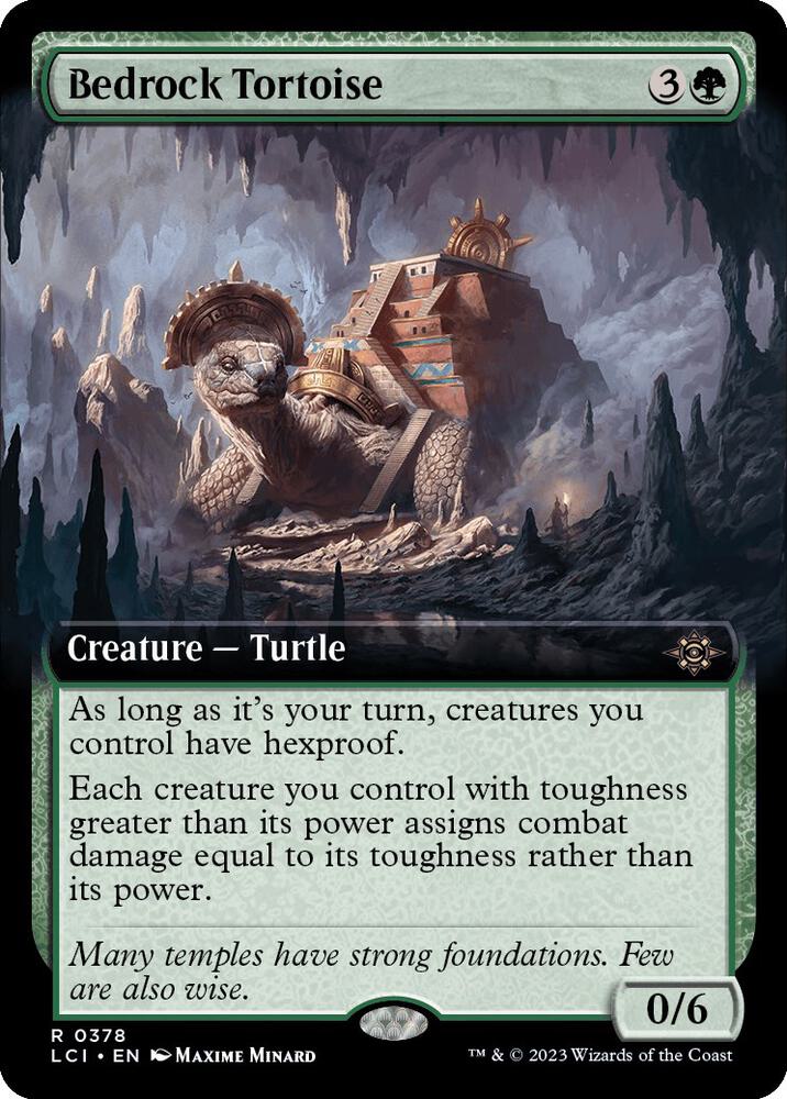 Bedrock Tortoise 378/291 (The Lost Caverns of Ixalan)  - Extended Art Foil