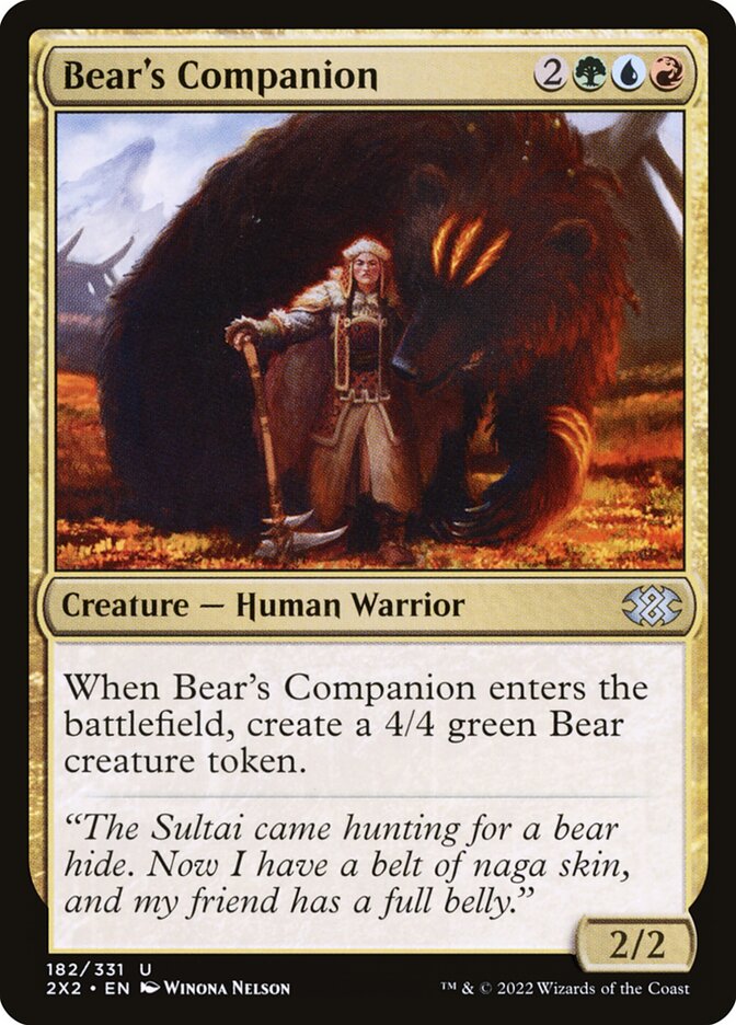 Bear's Companion 182/331 (Double Masters 2022)  - Foil