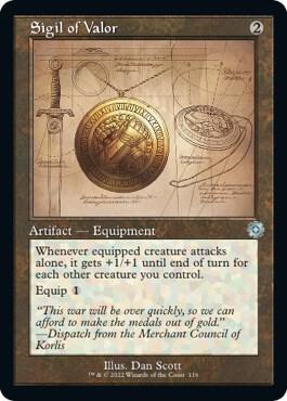 Sigil of Valor Schematic 116 (The Brothers' War: Retro Frame Artifacts)  - Foil