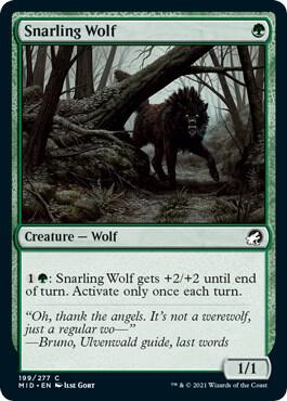 Snarling Wolf 199/277 (Innistrad: Midnight Hunt)  - Foil