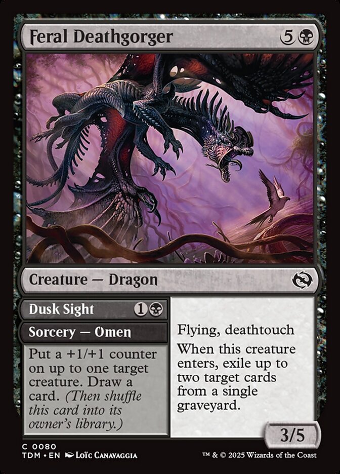 Feral Deathgorger // Dusk Sight 80/291 (Tarkir: Dragonstorm)  - Foil