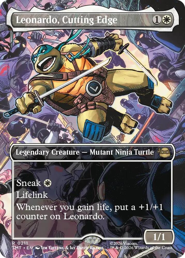 Leonardo, Cutting Edge 211 (Teenage Mutant Ninja Turtles)  - Foil