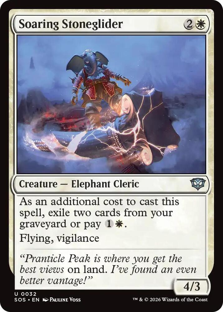 Soaring Stoneglider 32 (Secrets of Strixhaven)  - Foil