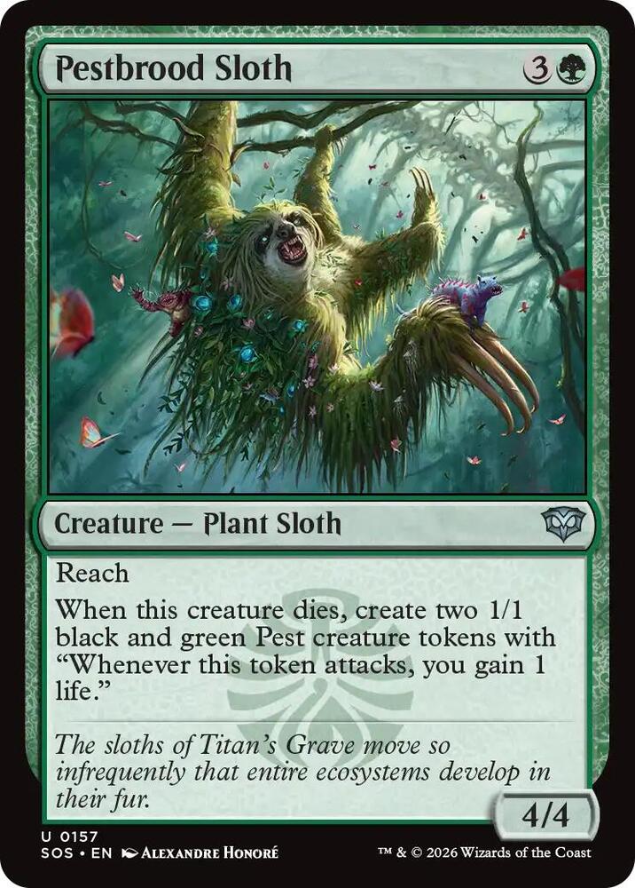 Pestbrood Sloth 157 (Secrets of Strixhaven)  - Foil
