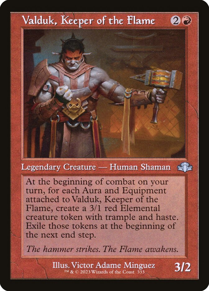 Valduk, Keeper of the Flame 333/261 (Dominaria Remastered)  - Retro