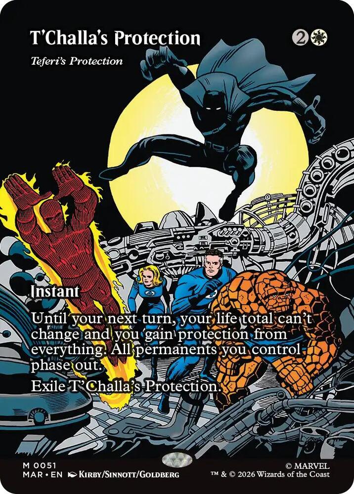 T'Challa's Protection // Teferi's Protection 51 (Marvel Universe Eternal-Legal)  - Borderless Foil