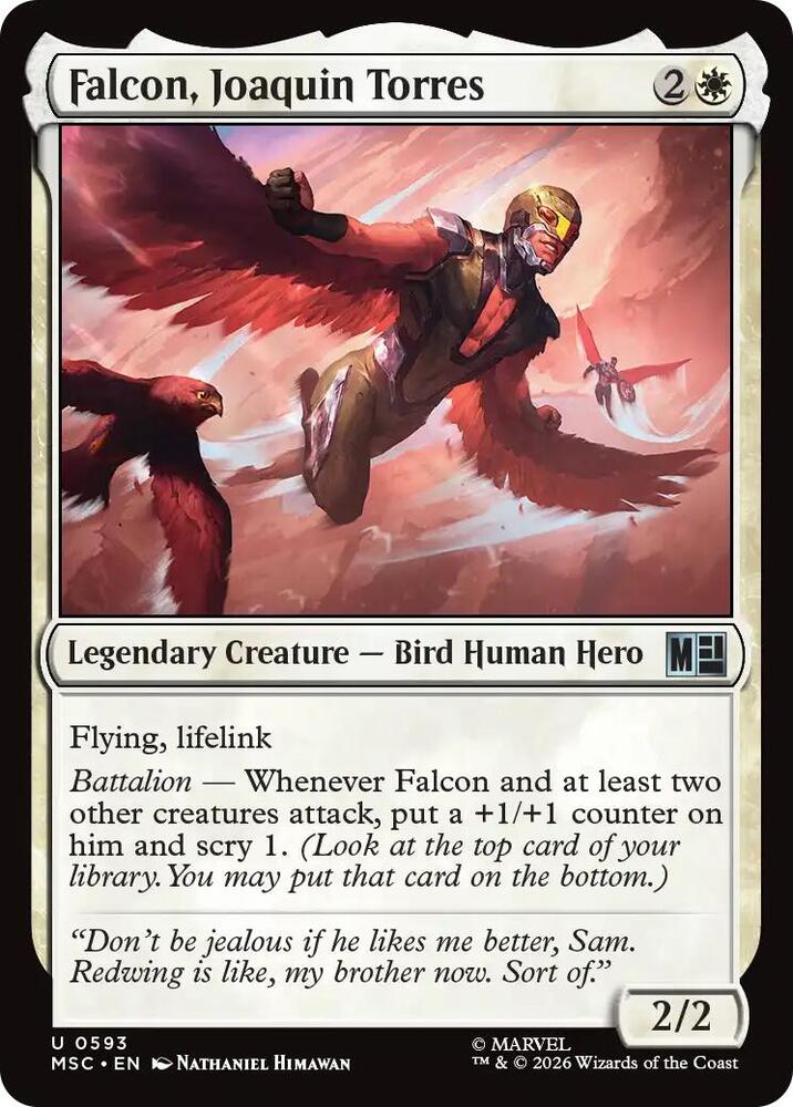 Falcon, Joaquin Torres 593 (Commander: Marvel Super Heroes)  - Foil