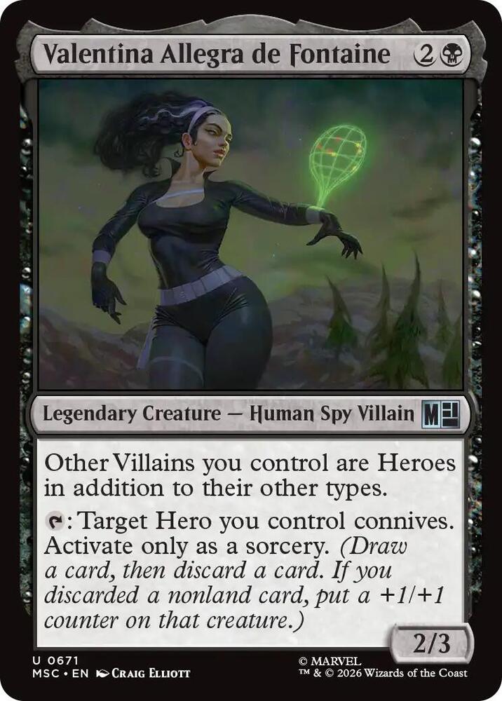 Valentina Allegra de Fontaine 671 (Commander: Marvel Super Heroes) 