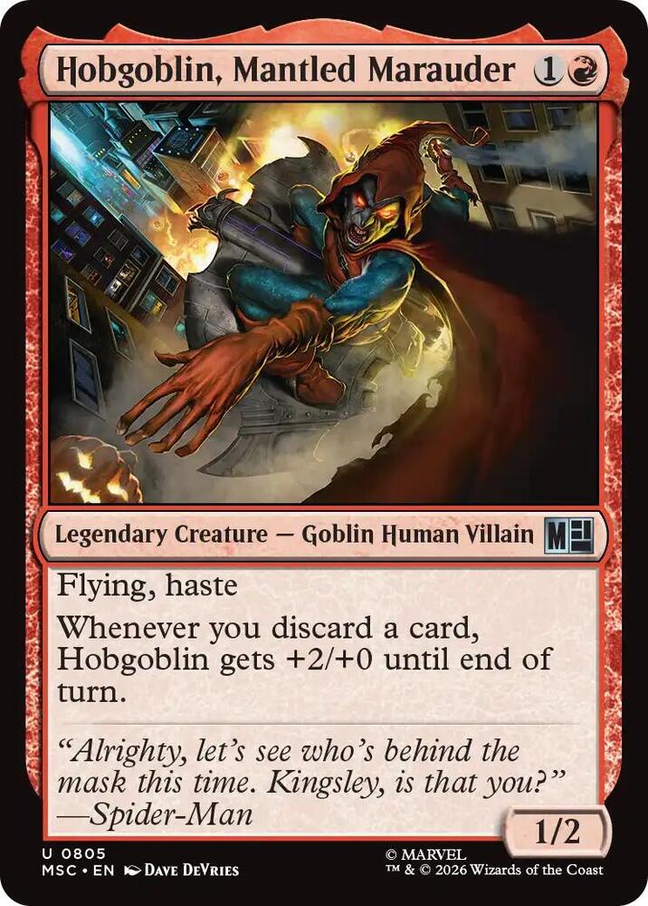 Hobgoblin, Mantled Marauder 805 (Commander: Marvel Super Heroes) 