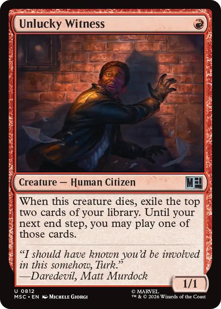 Unlucky Witness 812 (Commander: Marvel Super Heroes) 