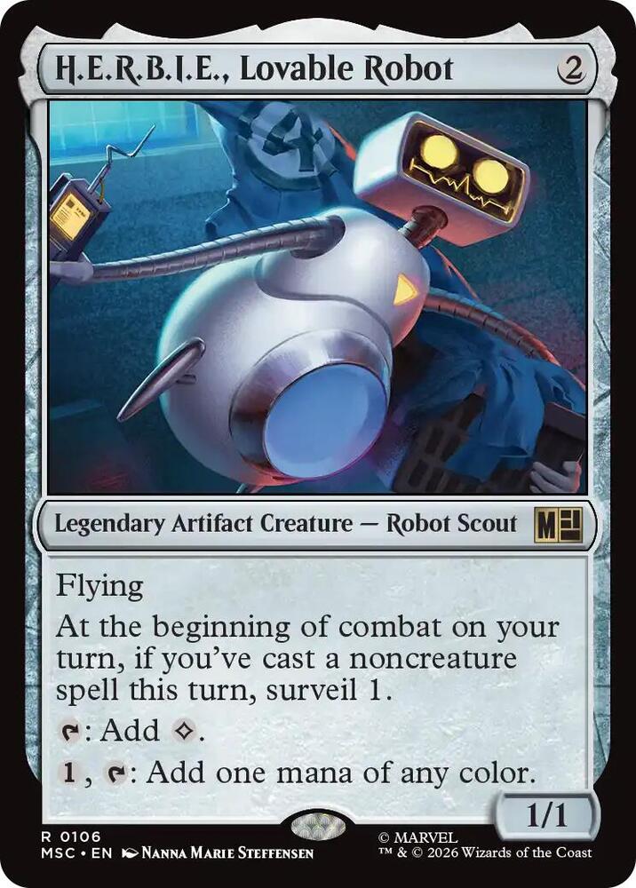 H.E.R.B.I.E., Lovable Robot 106 (Commander: Marvel Super Heroes) 