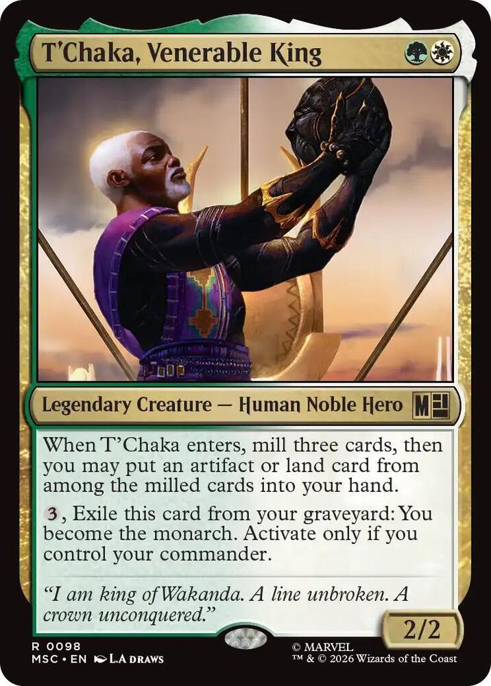 T'Chaka, Venerable King 98 (Commander: Marvel Super Heroes) 