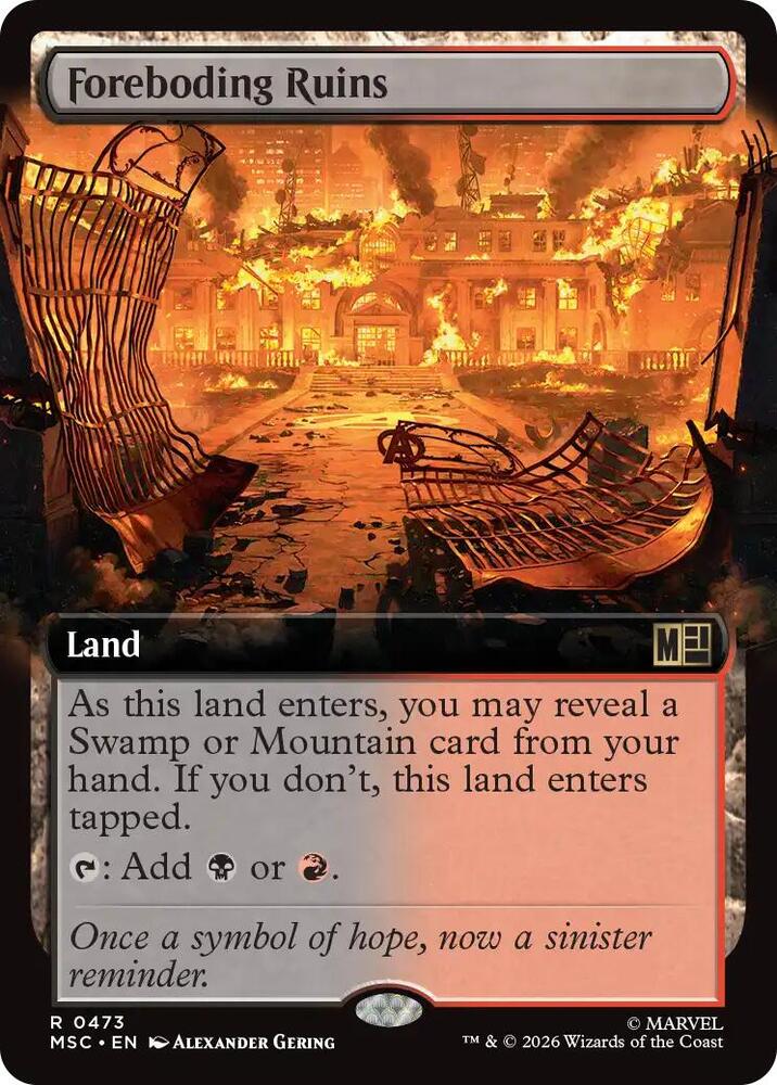 Foreboding Ruins 473 (Commander: Marvel Super Heroes)  - Extended Art