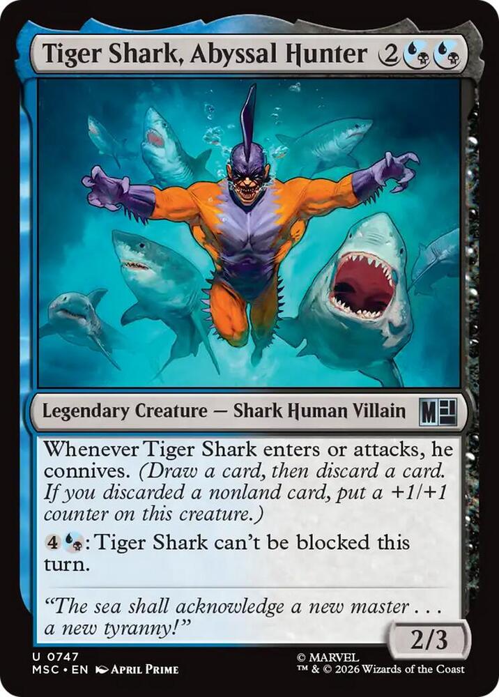 Tiger Shark, Abyssal Hunter 747 (Commander: Marvel Super Heroes) 