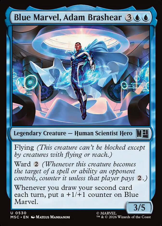 Blue Marvel, Adam Brashear 530 (Commander: Marvel Super Heroes) 