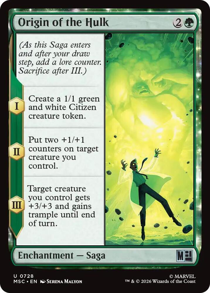 Origin of the Hulk 728 (Commander: Marvel Super Heroes) 
