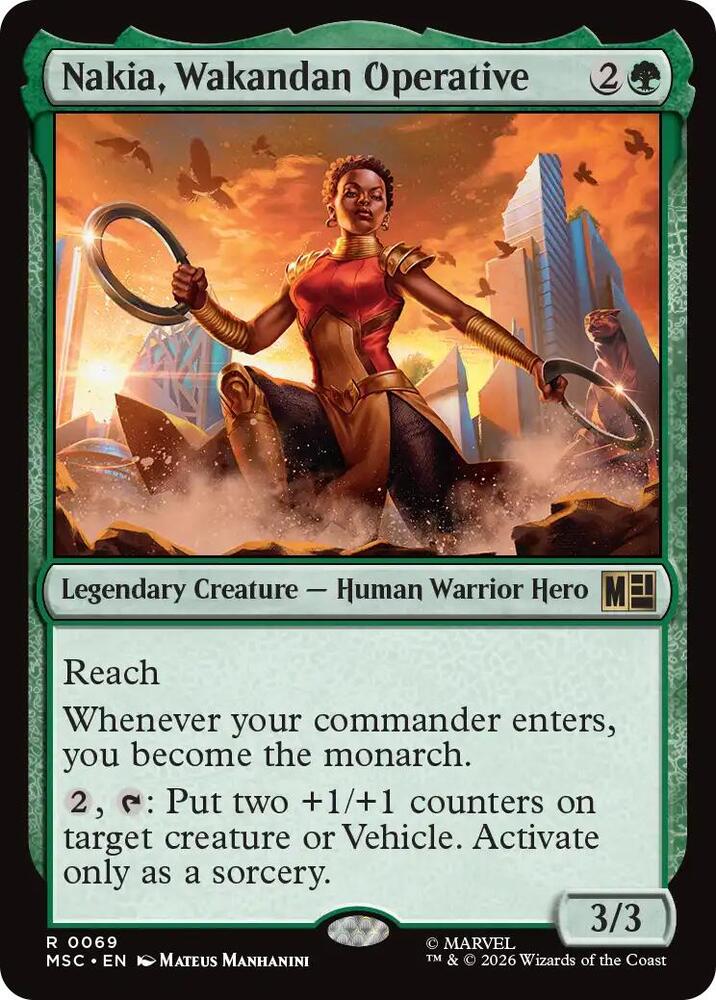 Nakia, Wakandan Operative 69 (Commander: Marvel Super Heroes) 
