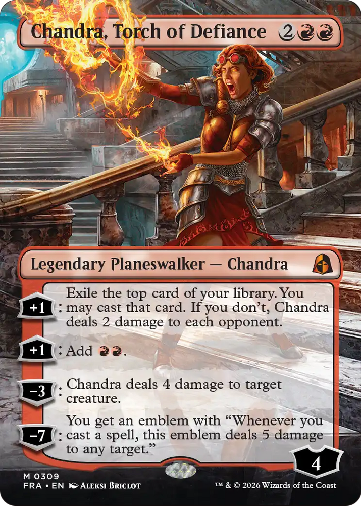 Chandra, Torch of Defiance 309 (Reality Fracture)  - Borderless