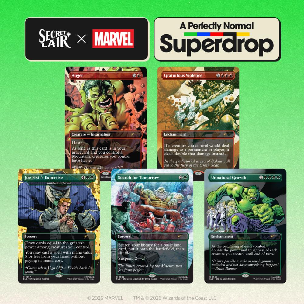 Secret Lair Drop Secret Lair x Marvel Hulk SMASH Non Foil Edition