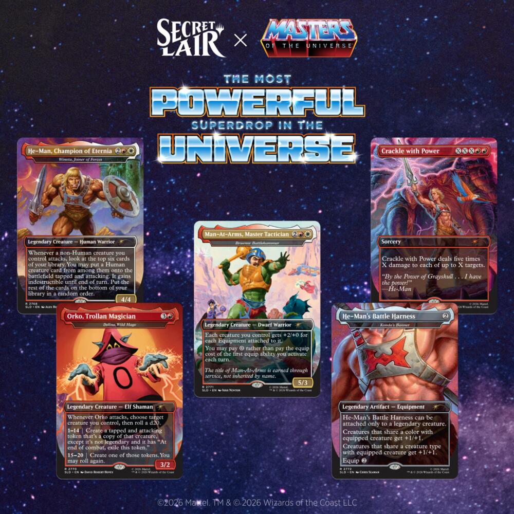 Secret Lair Drop Secret Lair x Masters of the Universe By the Power of Grayskull Non Foil Edition