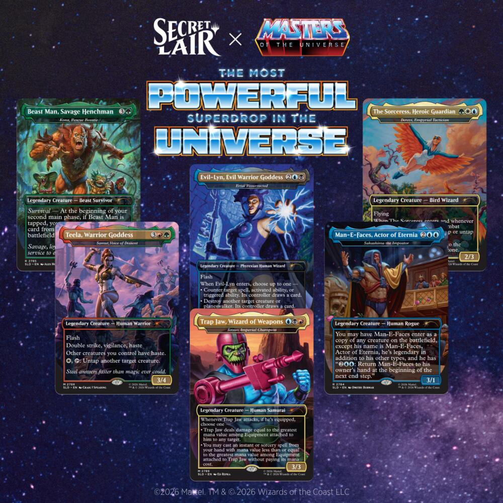 Secret Lair Drop Secret Lair x Masters of the Universe Allies and Enemies of Eternia Non Foil Edition