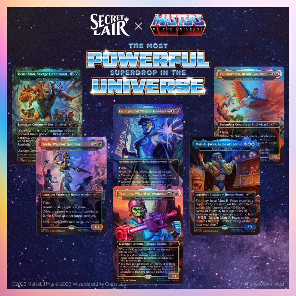 Secret Lair Drop Secret Lair x Masters of the Universe Allies and Enemies of Eternia Traditional Foil Edition