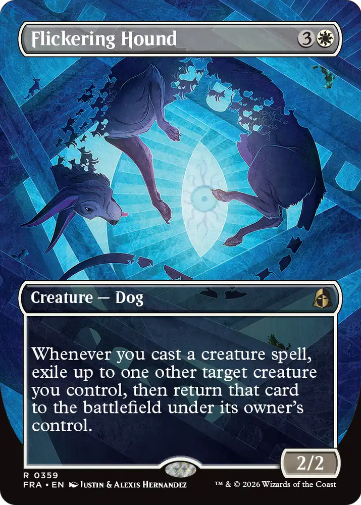 Flickering Hound 359 (Reality Fracture)  - Borderless Foil