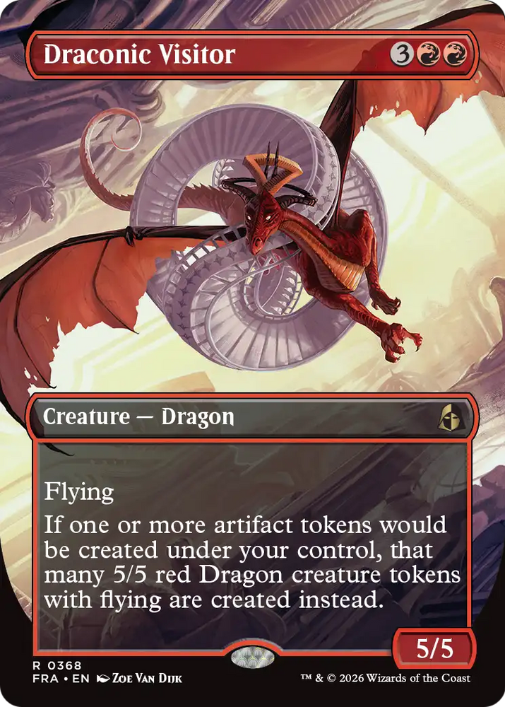 Draconic Visitor 368 (Reality Fracture)  - Borderless Foil