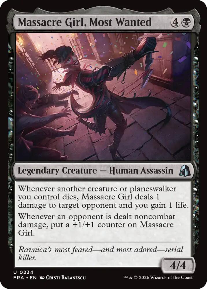 Massacre Girl, Most Wanted 234 (Reality Fracture) 