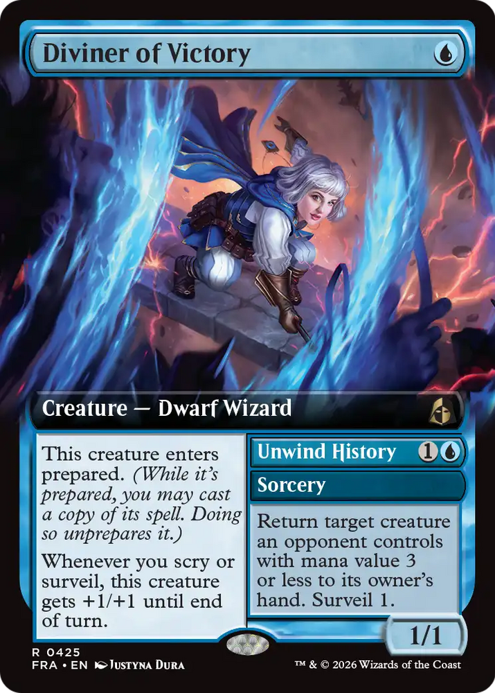 Diviner of Victory // Unwind History 425 (Reality Fracture)  - Extended Art Foil