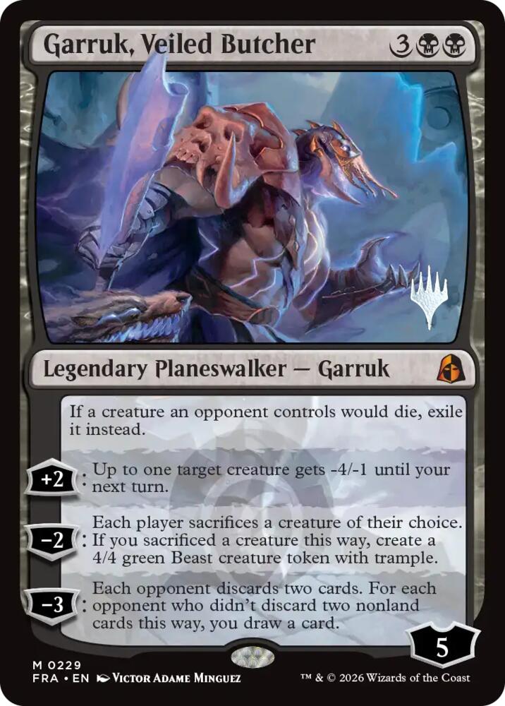 Garruk Veiled Butcher 229 (Promo Pack: Reality Fracture)  - Foil