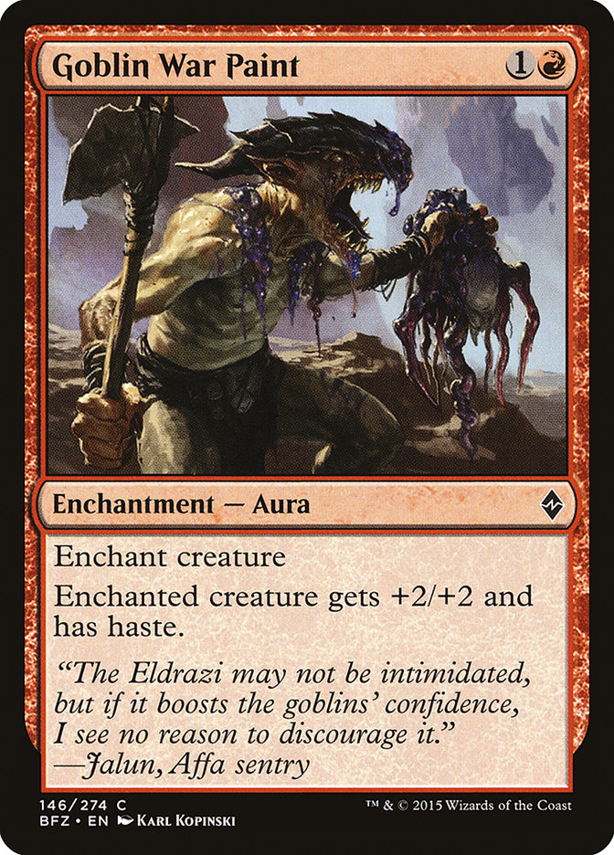 Goblin War Paint 146/274 (Battle for Zendikar)  - Foil