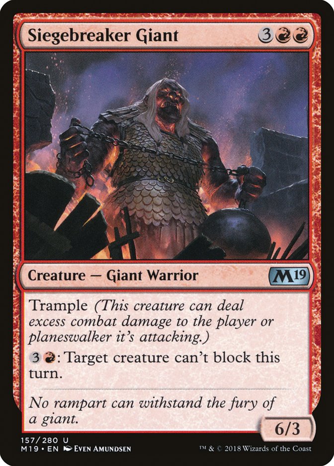 Siegebreaker Giant 157/280 (Core Set 2019)  - Foil