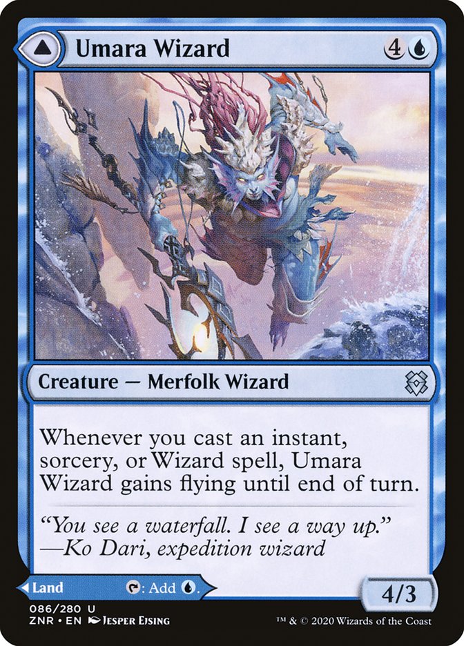 Umara Wizard // Umara Skyfalls 86/280 (Zendikar Rising) 