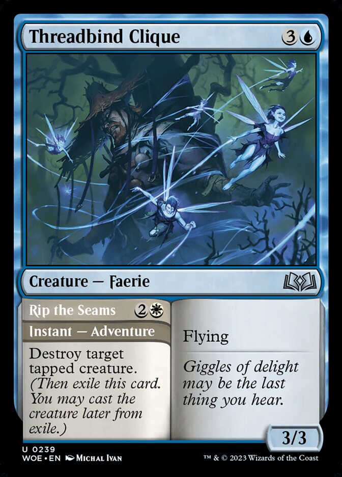 Threadbind Clique // Rip the Seams 239 (Wilds of Eldraine)  - Foil