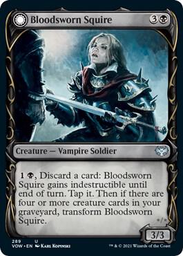 Bloodsworn Squire Showcase 289 (Innistrad: Crimson Vow) 