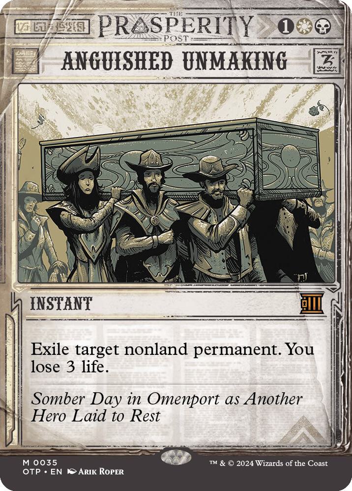 Anguished Unmaking 35/65 (Outlaws of Thunder Junction: Breaking News)  - Showcase