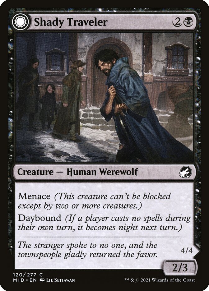 Shady Traveler // Stalking Predator 120/277 (Innistrad: Midnight Hunt)  - Foil